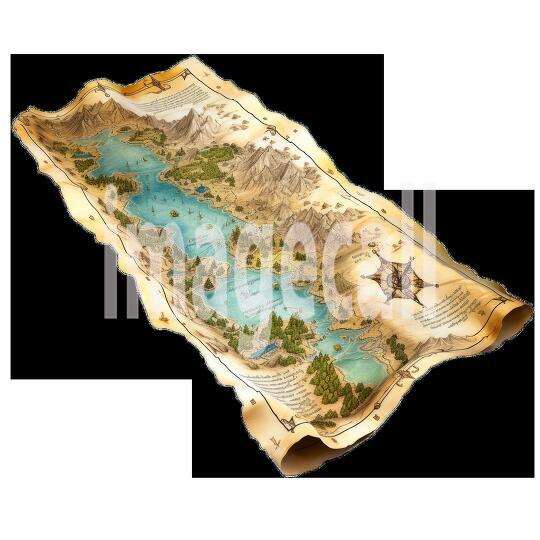 Clipart Scroll Maps 19 - 300dpi