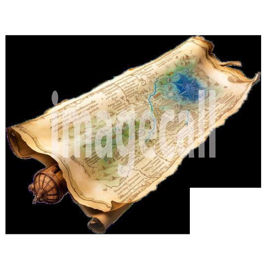 Clipart Scroll Maps 3 - 300dpi