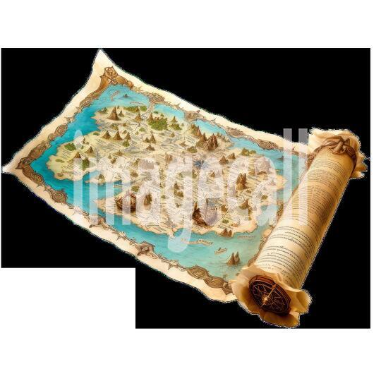 Clipart Scroll Maps 4 - 300dpi