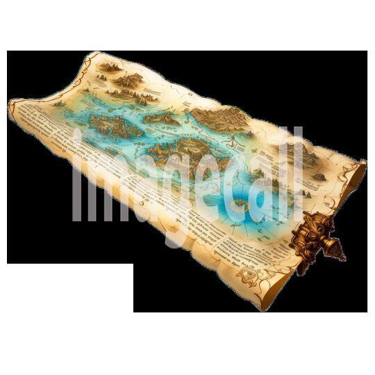 Clipart Scroll Maps 7 - 300dpi
