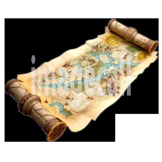 Clipart Scroll Maps 8 - 300dpi