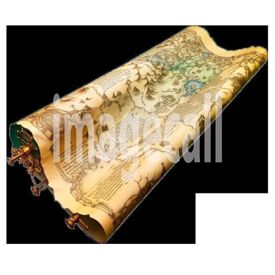Clipart Scroll Maps 9 - 300dpi