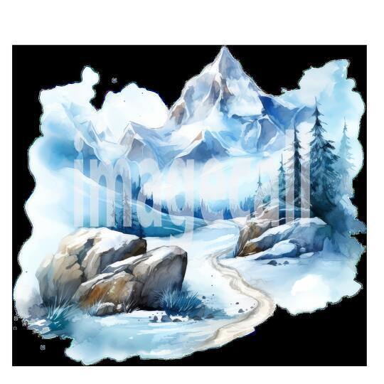 Clipart Snow Trails 6 - 300dpi