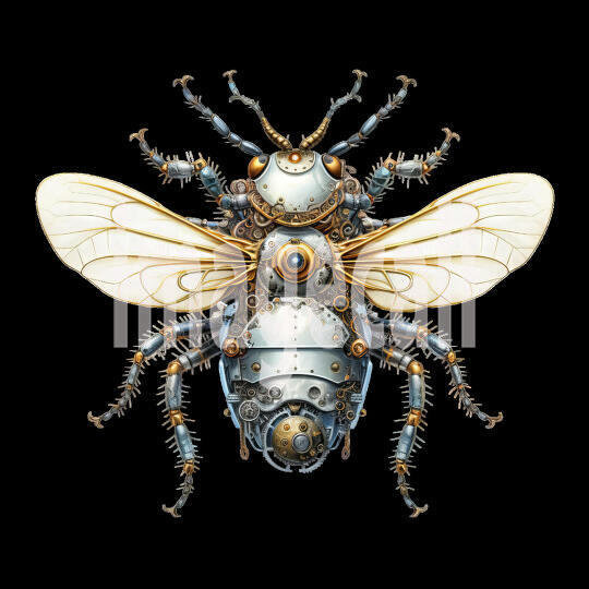 Clipart Steampunk Bees (11)300dpi