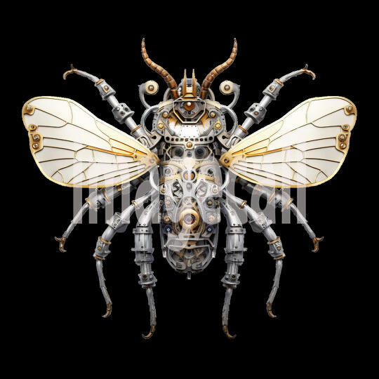 Clipart Steampunk Bees (2)300dpi