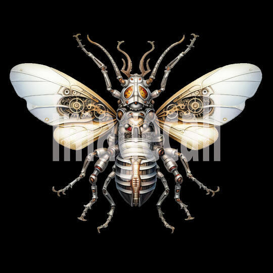 Clipart Steampunk Bees (3)300dpi