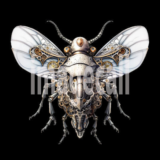 Clipart Steampunk Bees (7)300dpi