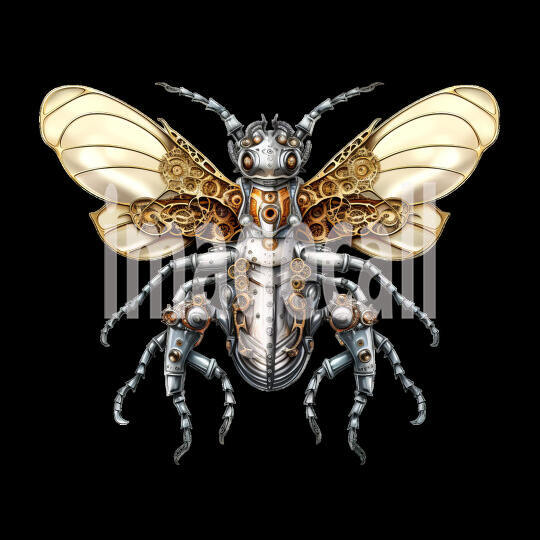 Clipart Steampunk Bees (8)300dpi