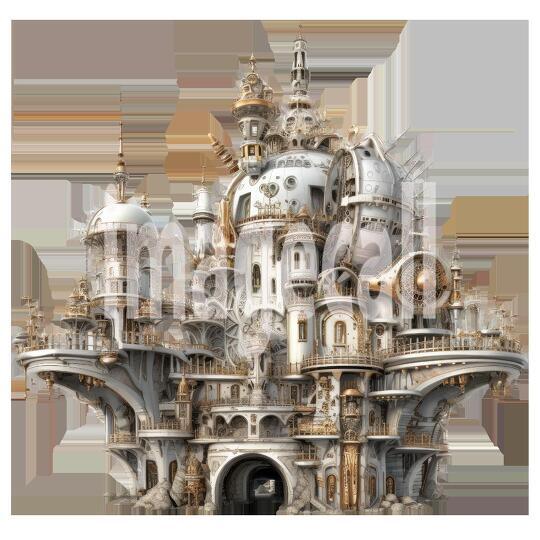 Clipart Steampunk Castles (1)