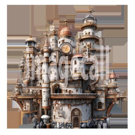 Clipart Steampunk Castles (13)