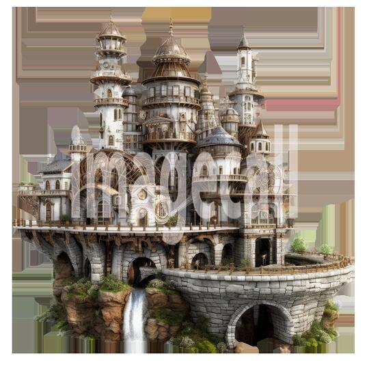 Clipart Steampunk Castles (14)