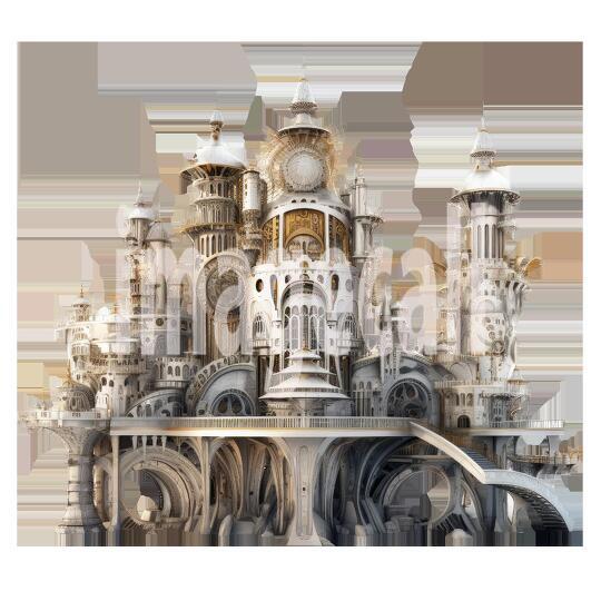 Clipart Steampunk Castles (17)