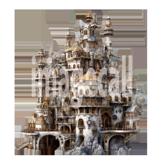 Clipart Steampunk Castles (2)