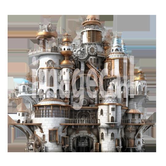 Clipart Steampunk Castles (20)