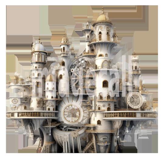 Clipart Steampunk Castles (4)