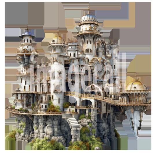 Clipart Steampunk Castles (7)