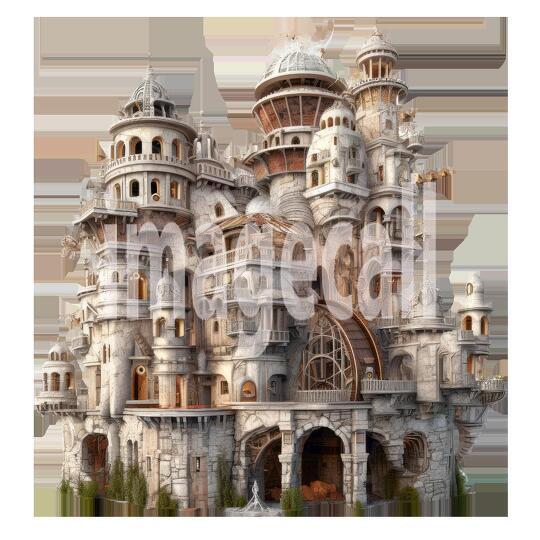 Clipart Steampunk Castles (8)