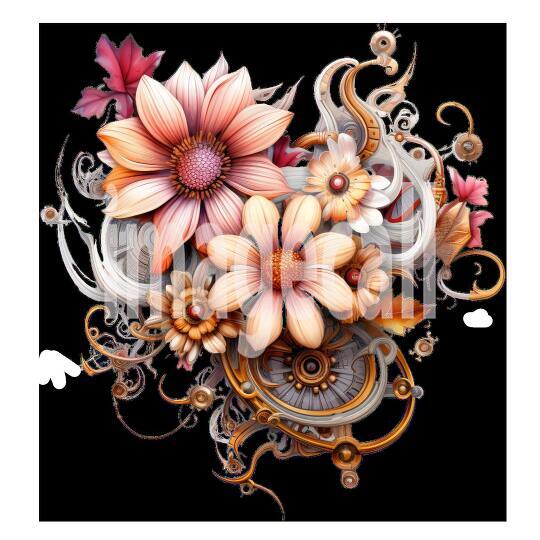 Clipart Steampunk Flowers (11)
