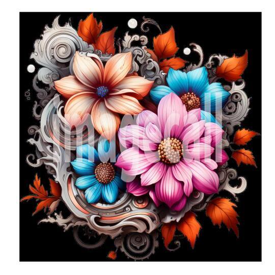 Clipart Steampunk Flowers (15)