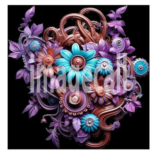 Clipart Steampunk Flowers (6)