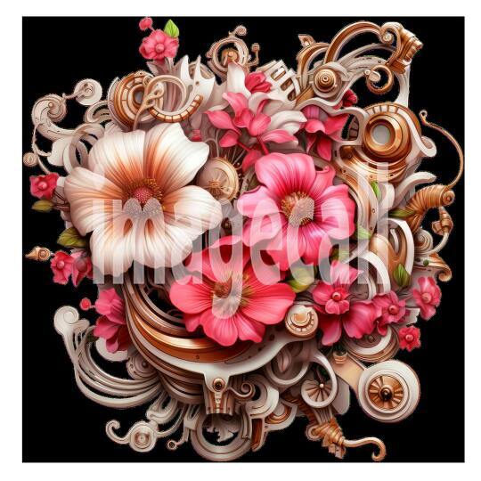 Clipart Steampunk Flowers (7)