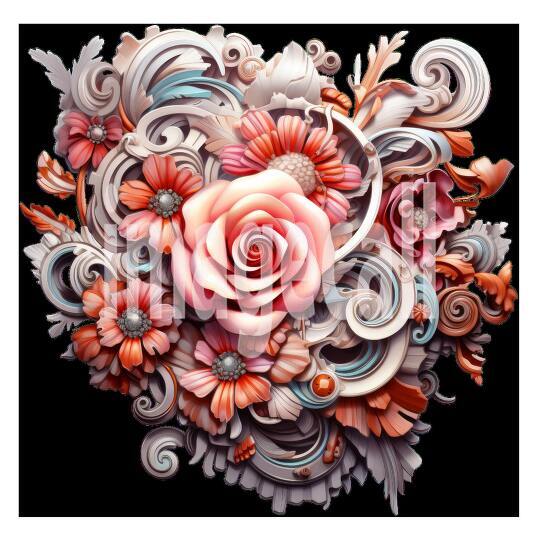 Clipart Steampunk Flowers (8)