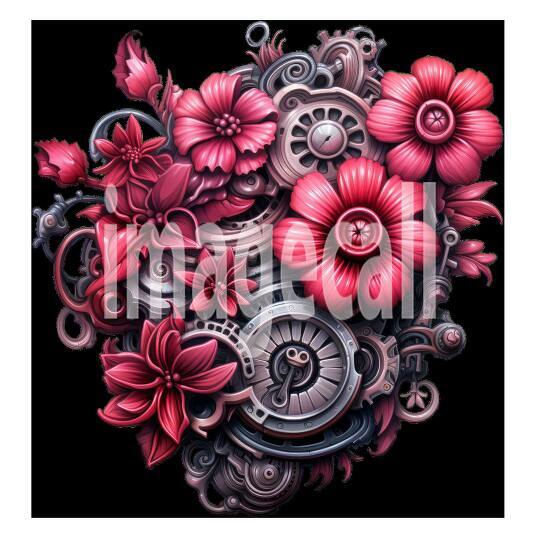 Clipart Steampunk Flowers (9)