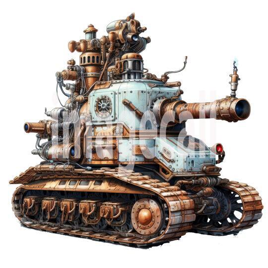 Clipart Steampunk Tank (14)
