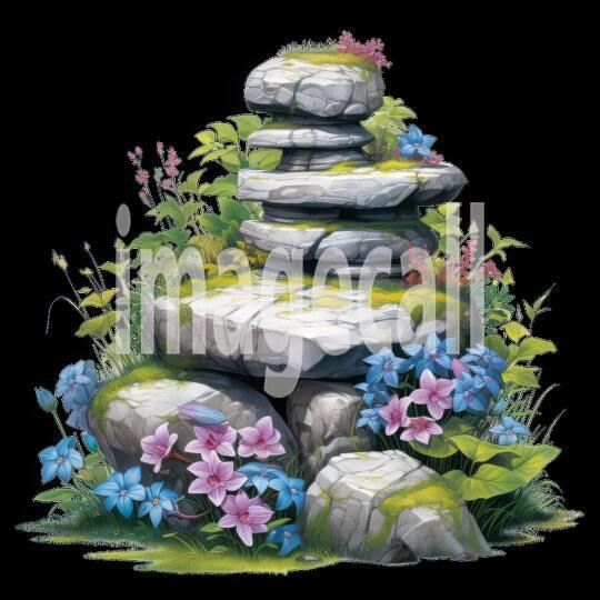 Clipart Stone Cairns 10300dpi