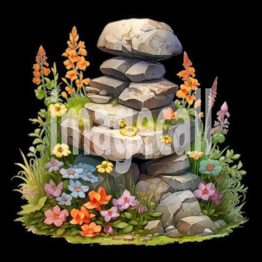 Clipart Stone Cairns 12300dpi