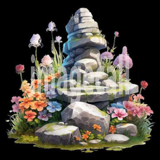 Clipart Stone Cairns 16300dpi