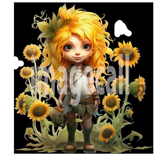 Clipart Sunflower Pixies (12)