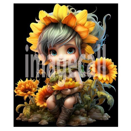 Clipart Sunflower Pixies (16)