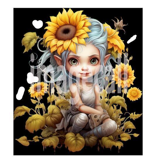 Clipart Sunflower Pixies (6)