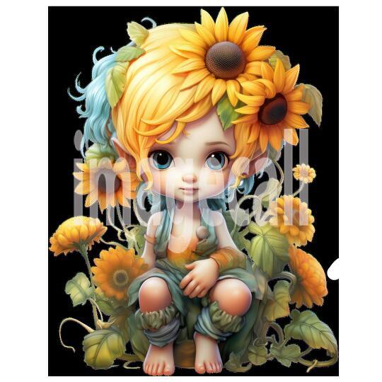 Clipart Sunflower Pixies (9)