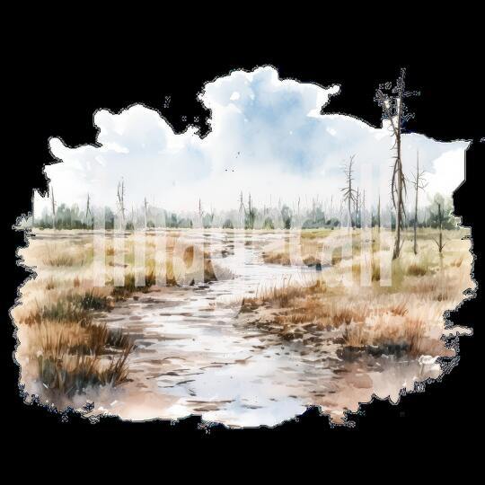 Clipart Swamp Trails 1 - 300dpi