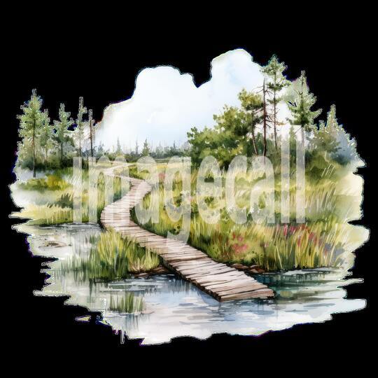 Clipart Swamp Trails 11 - 300dpi