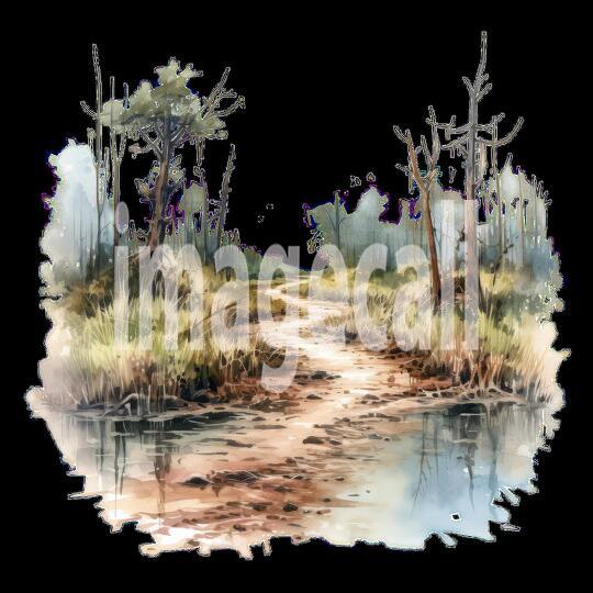 Clipart Swamp Trails 12 - 300dpi