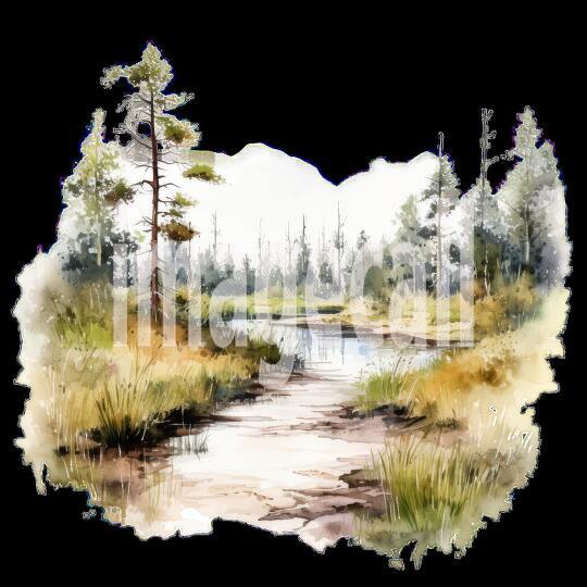 Clipart Swamp Trails 13 - 300dpi