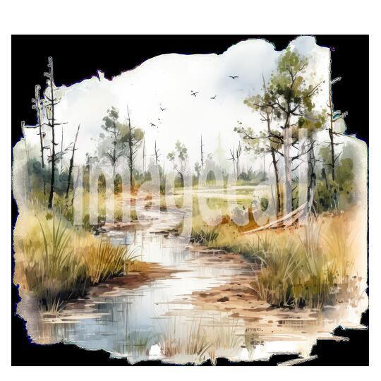 Clipart Swamp Trails 18 - 300dpi