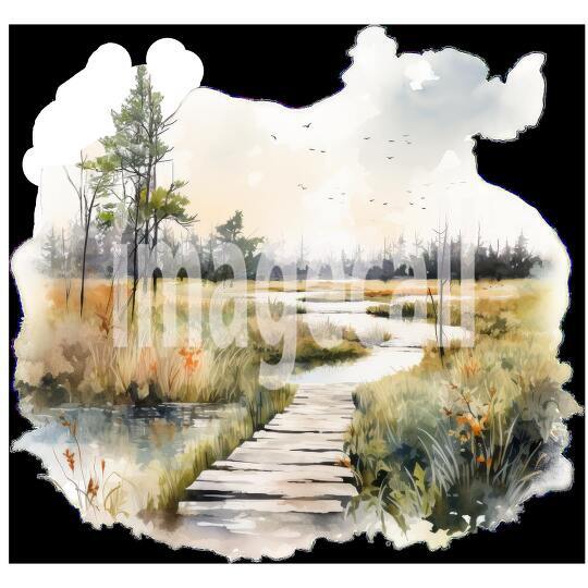 Clipart Swamp Trails 19 - 300dpi