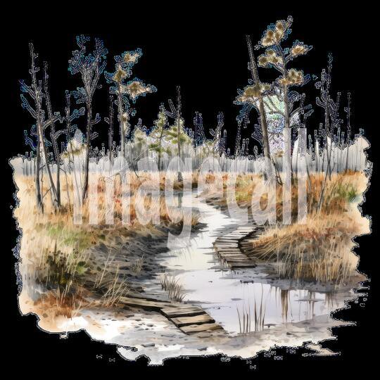 Clipart Swamp Trails 2 - 300dpi