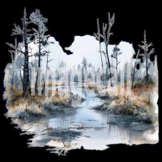 Clipart Swamp Trails 6 - 300dpi