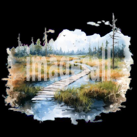 Clipart Swamp Trails 8 - 300dpi