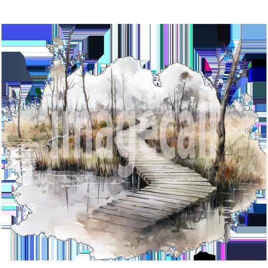 Clipart Swamp Trails 9 - 300dpi