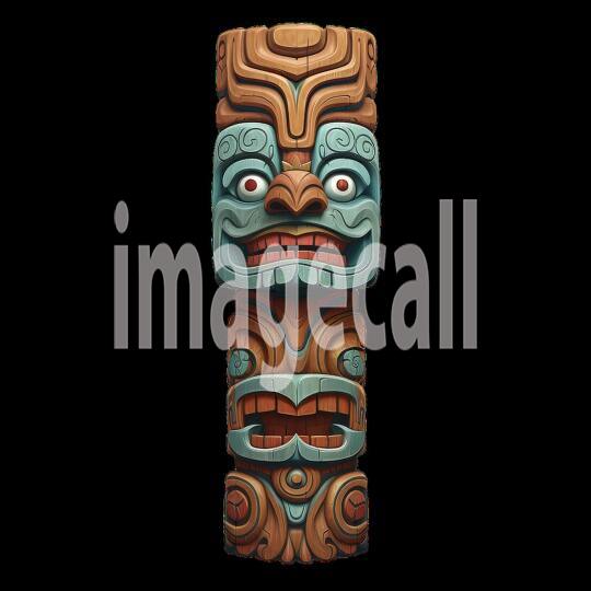 Clipart Totem Pole 13300dpi