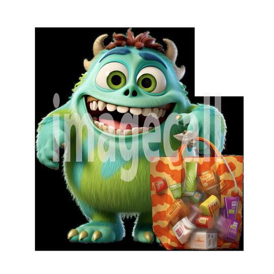 Clipart Trick or Treat Monsters 10300dpi
