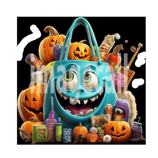 Clipart Trick or Treat Monsters 1300dpi