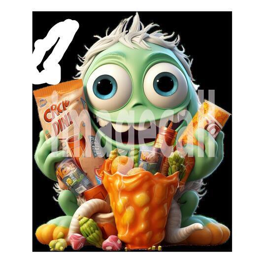 Clipart Trick or Treat Monsters 13300dpi