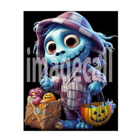 Clipart Trick or Treat Monsters 14300dpi